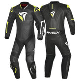 R-TECH HAWK 1 PC Moto Fatos Preto Branco Fluorescente Amarelo - Imagem dupla de ternos